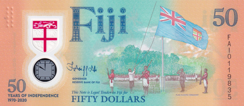 Fiji, 50 Dollars, 2020, UNC, p121
UNC
Commemorative banknote, polymer
Estimat...