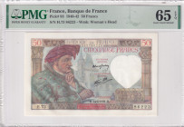 France, 50 Francs, 1941, UNC, p93
UNC
PMG 65 EPQ
Estimate: USD 75 - 150