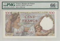 France, 100 Francs, 1941, UNC, p94
UNC
PMG 66 EPQ
Estimate: USD 75 - 150