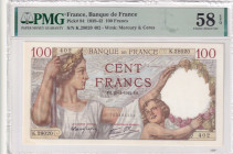 France, 100 Francs, 1942, AUNC, p94
AUNC
PMG 58 EPQ
Estimate: USD 150 - 300