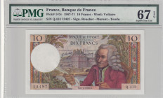 France, 10 Francs, 1968, UNC, p147c
UNC
PMG 67 EPQHigh Condition
Estimate: USD 120 - 240