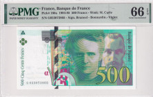 France, 500 Francs, 1994, UNC, p160a
UNC
PMG 66 EPQ
Estimate: USD 50 - 100