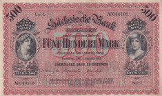 Germany, 500 Mark, 1911, VF(+), pS953
VF(+)
Stained
Estimate: USD 25 - 50