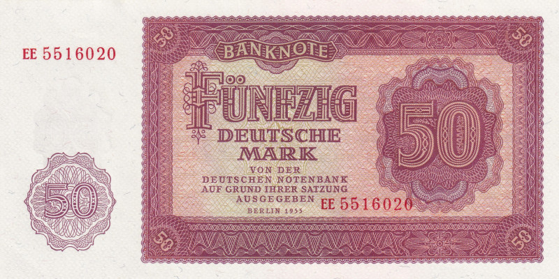 Germany - Democratic Republic, 50 Deutsche Mark, 1955, UNC, p20a
UNC
Estimate:...