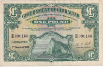 Gibraltar, 1 Pound, 1949, VF, p15b
VF
Light stained
Estimate: USD 30 - 60