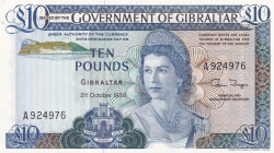 Gibraltar, 10 Pounds, 1986, UNC, p22b
UNC
Queen Elizabeth II Portrait
Estimate: USD 50 - 100