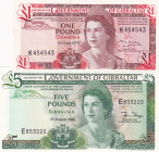 Gibraltar, 1-5 Pounds, 1979/1988, UNC, p20b; p21b, (Total 2 banknotes)
UNC
Queen Elizabeth II Portrait
Estimate: USD 30 - 60