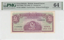 Great Britain, 1 Pound, 1962, UNC, pM36a
UNC
PMG 64British Armed Forces
Estimate: USD 25 - 50