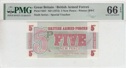 Great Britain, 5 New Pence, 1972, UNC, pM47
UNC
PMG 66 EPQBritish Armed ForcesHigh Condition, TOP POP
Estimate: USD 30 - 60