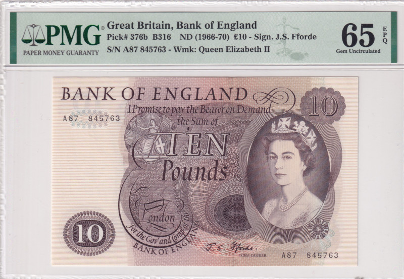 Great Britain, 10 Pounds, 1966/1970, UNC, p376b
UNC
PMG 65 EPQ
Estimate: USD ...