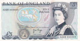 Great Britain, 5 Pounds, 1971, AUNC, p378b
AUNC
Light stainedQueen Elizabeth II Portrait
Estimate: USD 15 - 30