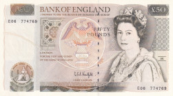 Great Britain, 50 Pounds, 1971/1993, AUNC(+), p381c
AUNC(+)
Queen Elizabeth II Portrait
Estimate: USD 600 - 1200