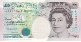 Great Britain, 5 Pounds, 1999/2002, UNC, p382A
UNC
Queen Elizabeth II Portrait
Estimate: USD 20 - 40