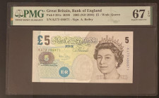 Great Britain, 5 Pounds, 2004, UNC, p391c
UNC
PMG 67 EPQHigh ConditionQueen Elizabeth II Portrait
Estimate: USD 125 - 250