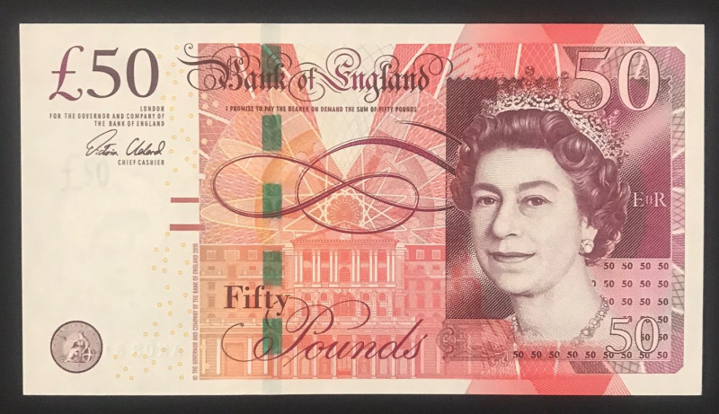 Great Britain, 50 Pounds, 2010, UNC, p393b
UNC
Queen Elizabeth II Portrait
Es...