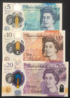 Great Britain, 5-10-20 Pounds, 2015/2018, UNC, p394; p395; p396, (Total 3 banknotes)
UNC
Queen Elizabeth II PortraitPolymer
Estimate: USD 50 - 100