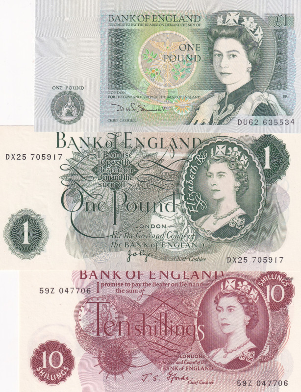 Great Britain, 1-1 Pound-10 Shillings, 1960/1984, UNC, p377b; p373c; p374g, (Tot...