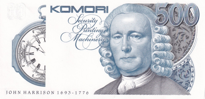 Great Britain, UNC, TEST NOTE
UNC
John Harrison-Komori Security Printing Machi...