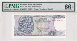 Greece, 50 Drachmai, 1978, UNC, p199
UNC
PMG 66 EPQ
Estimate: USD 25 - 50