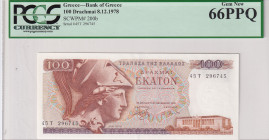 Greece, 100 Drachmai, 1978, UNC, p200b
UNC
PCGS 66 PPQ
Estimate: USD 25 - 50