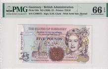 Guernsey, 5 Pounds, 1996, UNC, p56b
UNC
PMG 66 EPQQueen Elizabeth II Portrait
Estimate: USD 40 - 80