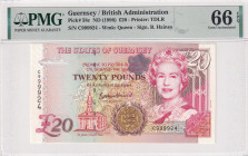 Guernsey, 20 Pounds, 1996, UNC, p58c
UNC
PMG 66 EPQ
Estimate: USD 100 - 200