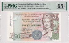 Guernsey, 50 Pounds, 1994, UNC, p59
UNC
PMG 65 EPQQueen Elizabeth II Portrait
Estimate: USD 125 - 250