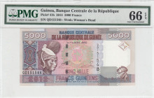 Guinea, 5.000 Francs, 2012, UNC, p41b
UNC
PMG 66 EPQ
Estimate: USD 25 - 50