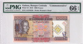 Guinea, 1.000 Francs, 2010, UNC, p43
UNC
PMG 66 EPQCommemorative banknote
Estimate: USD 30 - 60