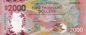 Guyana, 2.000 Dollars, 2022, UNC, p42
UNC
Commemorative and Polymer Banknote
Estimate: USD 20 - 40