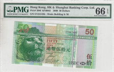 Hong Kong, 50 Dollars, 2009, UNC, p208f
UNC
PMG 66 EPQ
Estimate: USD 30 - 60