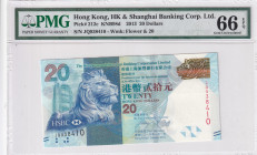 Hong Kong, 20 Dollars, 2013, UNC, p212c
UNC
PMG 66 EPQ
Estimate: USD 25 - 50