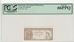 Hong Kong, 1 Cent, 1986/1992, UNC, p325d
UNC
PCGS 66 PPQQueen Elizabeth II Portrait
Estimate: USD 25 - 50
