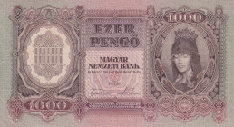 Hungary, 1.000 Pengö, 1943, AUNC, p116
AUNC
Estimate: USD 20 - 40