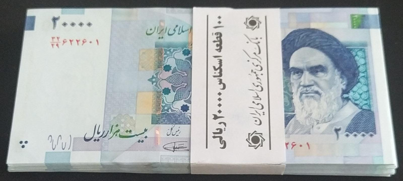 Iran, 20.000 Rials, 2014, UNC, p153, BUNDLE
UNC
(Total 100 Banknotes)
Estimat...