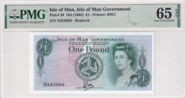 Isle of Man, 1 Pound, 1983, UNC, p38
UNC
PMG 65 EPQQueen Elizabeth II Portrait
Estimate: USD 75 - 150