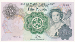 Isle of Man, 50 Pounds, 1983, UNC, p39a
UNC
Queen Elizabeth II Portrait
Estimate: USD 100 - 200