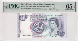 Isle of Man, 1 Pound, 1983, UNC, p40b
UNC
PMG 65 EPQQueen Elizabeth II Portrait
Estimate: USD 50 - 100