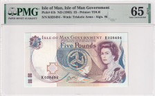 Isle of Man, 5 Pounds, 1983, UNC, p41b
UNC
PMG 65 EPQQueen Elizabeth II Portrait
Estimate: USD 50 - 100