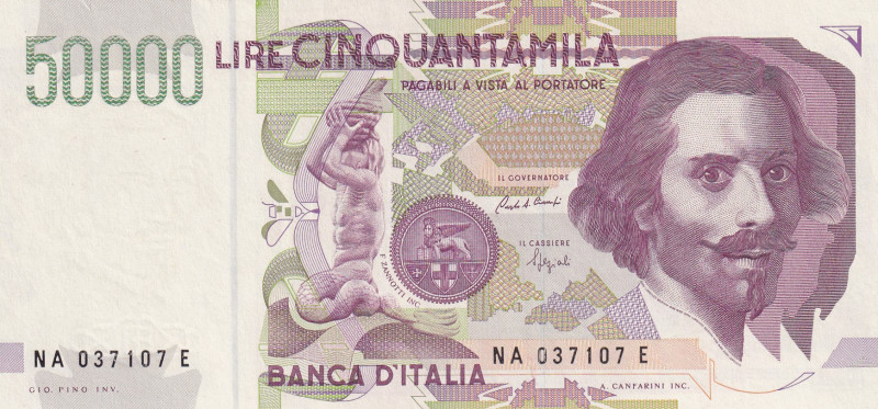 Italy, 50.000 Lire, 1992, UNC, p116a
UNC
Estimate: USD 30 - 60