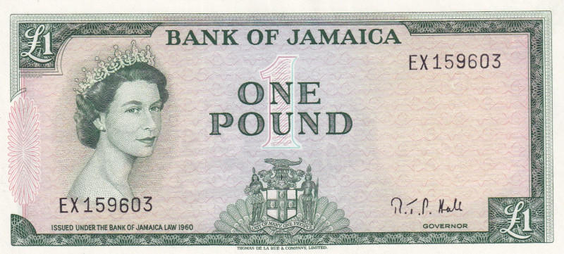 Jamaica, 1 Pound, 1960, AUNC, p51Cd
AUNC
Queen Elizabeth II Portrait
Estimate...