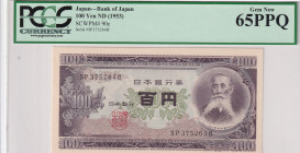 Japan, 100 Yen, 1953, UNC, p90c
UNC
PCGS 65 PPQ
Estimate: USD 25 - 50