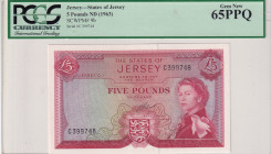 Jersey, 5 Pounds, 1963, UNC, p9b
UNC
PCGS 65 PPQQueen Elizabeth II Portrait
Estimate: USD 250 - 500