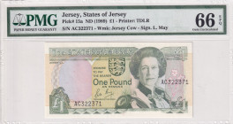 Jersey, 1 Pound, 1989, UNC, p15a
UNC
PMG 66 EPQ
Estimate: USD 50 - 100