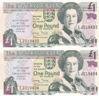 Jersey, 1 Pound, 1995, UNC, p20a, (Total 2 consecutive banknotes)
UNC
Queen Elizabeth II Portrait, Commemorative Banknote
Estimate: USD 20 - 40