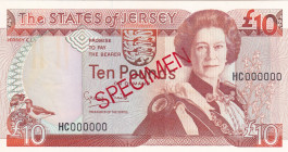Jersey, 10 Pounds, 1993, UNC, p22s, SPECIMEN
UNC
Queen Elizabeth II Portrait
Estimate: USD 30 - 60