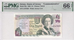 Jersey, 1 Pound, 1995, UNC, p25a
UNC
PMG 66 EPQQueen Elizabeth II Portrait
Estimate: USD 50 - 100