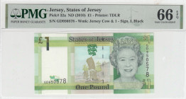 Jersey, 1 Pound, 2010, UNC, p32a
UNC
PMG 66 EPQQueen Elizabeth II Portrait
Estimate: USD 80 - 160