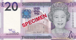 Jersey, 20 Pounds, 2010, UNC, p35s, SPECIMEN
UNC
Queen Elizabeth II Portrait
Estimate: USD 30 - 60