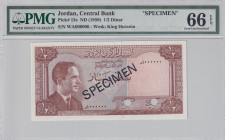 Jordan, 1/2 Dinar, 1959, UNC, p13s, SPECIMEN
UNC
PMG 66 EPQ
Estimate: USD 500 - 1000